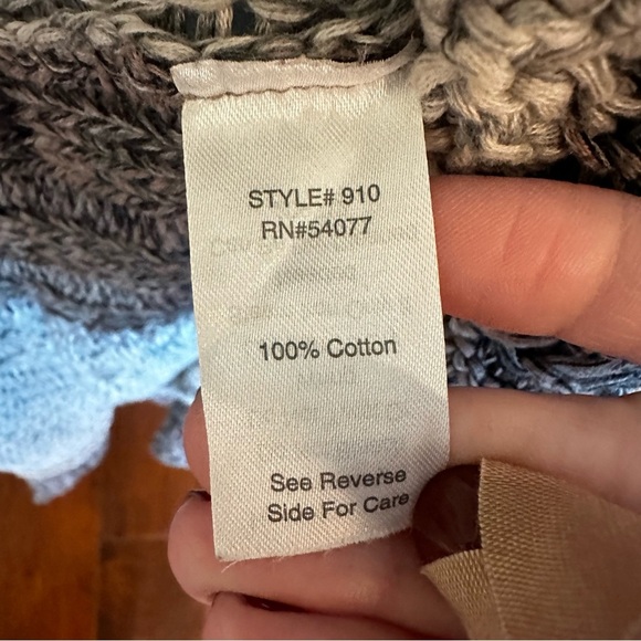 Cabi Women’s Open Thick Knit Cotton Cardigan Ruffle Circle Sweater Cozy Hygge S - Picture 5 of 8